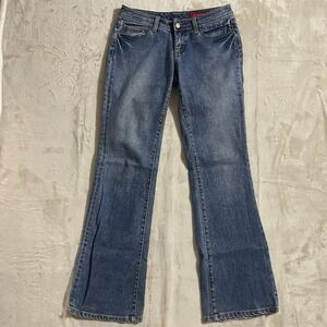Seven7 Jeans Womens Size 27 Classic Flare Blue Denim Medium Wash Low Rise‎